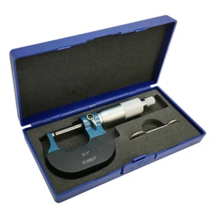 0-1" Precision Ball Anvil Micrometer .0001" Graduation Carbide Thickness Flat - Picture 1 of 7