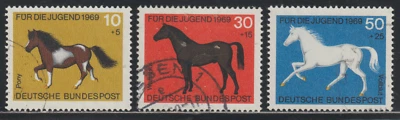 Germany 1969 SC# B442, B444, B445 - Horses - Used Lot # 581 - Image 1 of 2