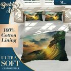 Sunset Huge Wave Beach Green Quilt Doona Cover Sets Fine Breathable Cotton