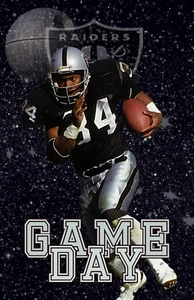 Oakland Raiders Lithograph print of Bo Jackson Game Day 17 x 11 - Picture 1 of 1