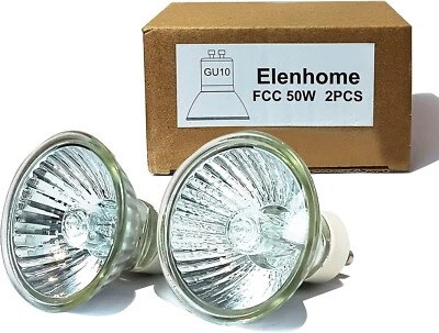 Elenhome 120v 50W GU10 Bulb for Candle Warmer Lamp, 2pcs gu10+c Gu10-2  - Image 1 of 4
