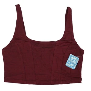 Free People Be Cool Brami Crop Top Tank Cami Acai Womens Small S NEW NWT - Picture 1 of 12