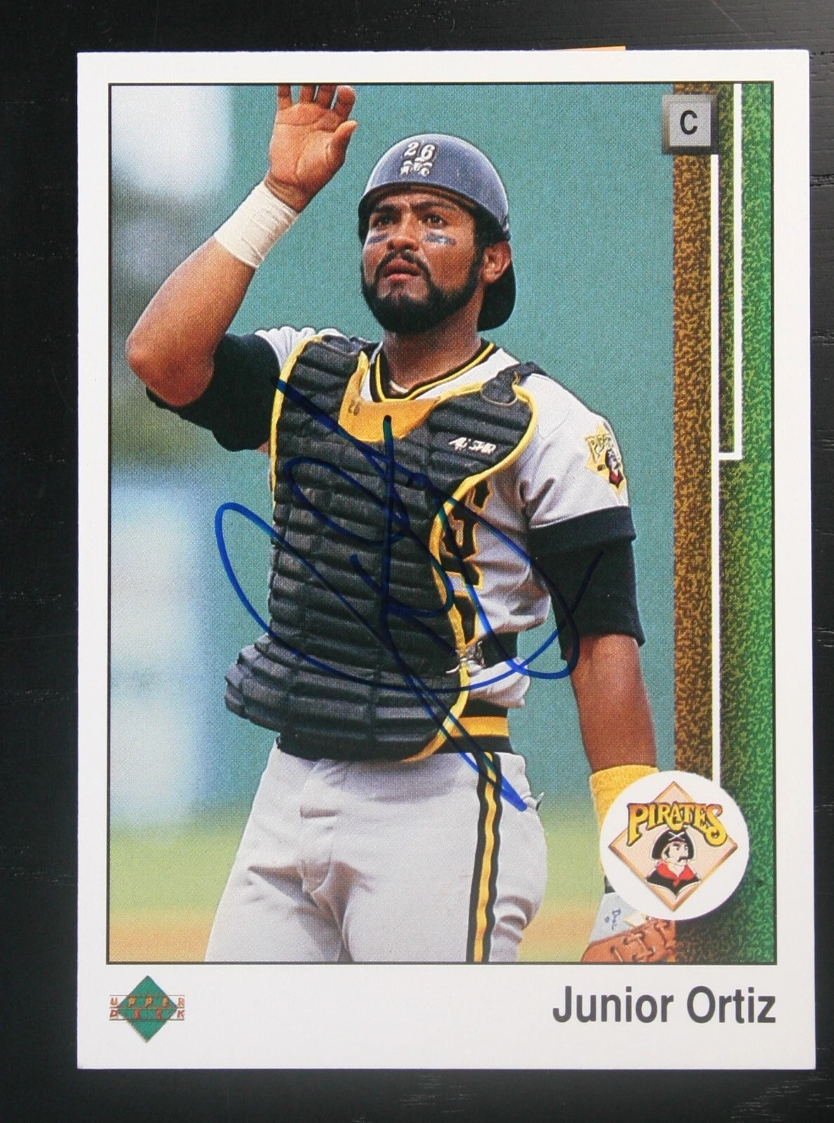 AUTOGRAPHED - Junior Ortiz Upper Deck #86 Pittsburgh Pirates 1989