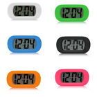 LED Alarm Clock with Snooze Night Light Silicone Shell Bell Home Travel