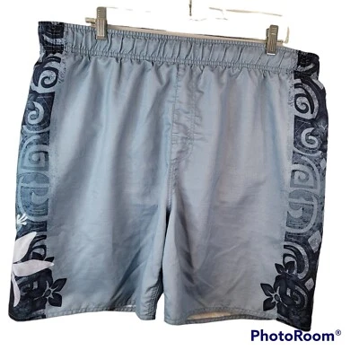 Breakwater Swim Trunks Shorts Mens XL Blue Floral Hawaiian Accent Back Pocket - Image 1 of 4