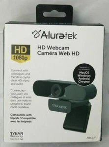 Aluratek FHD Webcam AWC03F 1080p 30fps Integrated Mic Plug-n-Play - F S - Picture 1 of 2