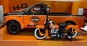 MAISTO Ford 1999 F-350 PICK UP 1:27 & 1:24 1936 El Knucklehead Harley Davidson - Picture 1 of 17