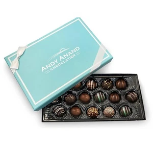 Dark Chocolate Truffles 16 Pcs Of Champagne, Rum, Amaretto, Ship 2nd Day Air - Picture 1 of 8