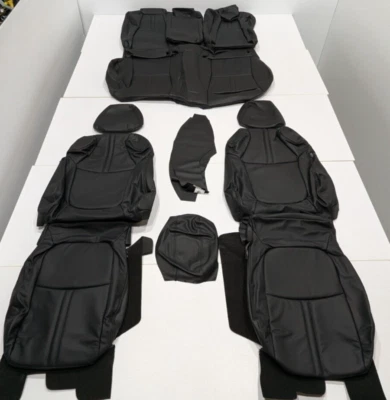 For Toyota Corolla LE Sedan Vin J 2020-2022 Black Leather Seat Covers KR408 - Image 1 of 4