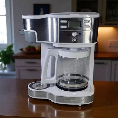 Hamilton Beach 2 Way Programmable 12 Cup Coffee Maker - White - 49933 - Image 1 of 4