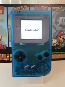 Original Nintendo Game Boy DMG-01 IPS Backlit Screen Upgrade - Transparent Blau - Bild 1 von 5