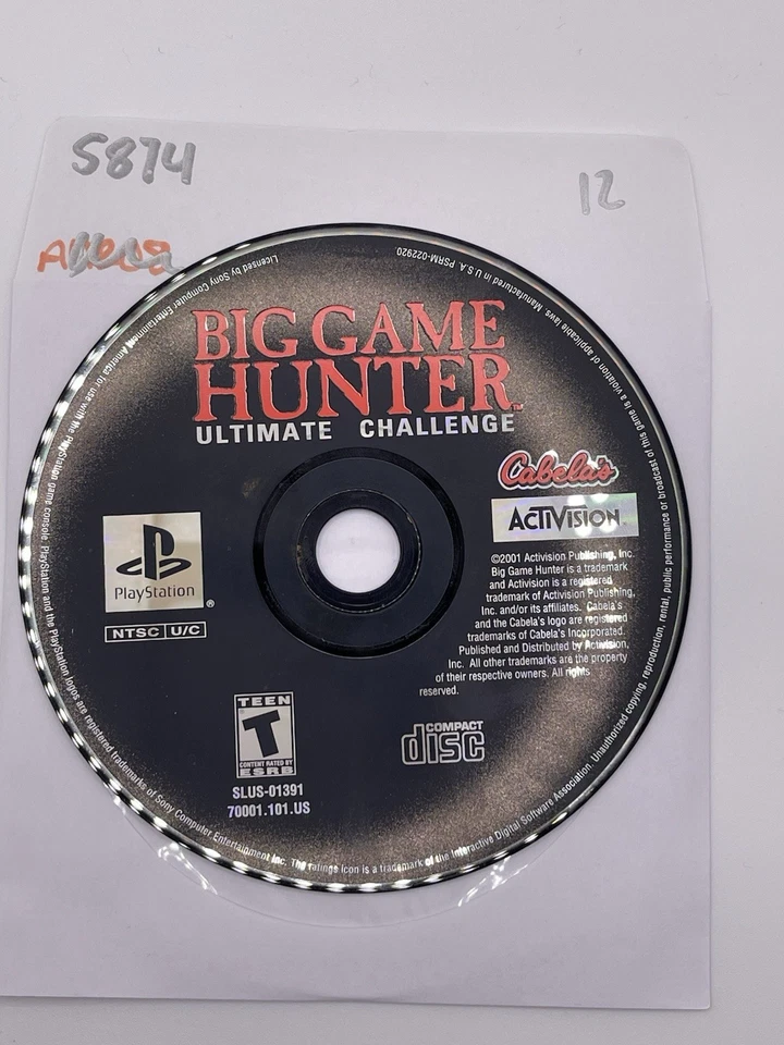 Cabela's Big Game Hunter: Ultimate Challenge (PS1) SOLO DISCO | SIN SEGUIMIENTO 5874 Foto 1 de 1