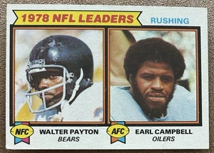 1979 Topps #3 HOF Walter Payton/HOF Earl Campbell 1978 NFL Rushing Leaders NR-MT - Picture 1 of 2