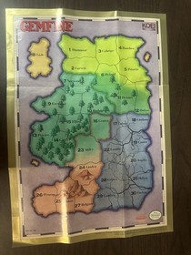 Nintendo NES Gemfire Poster / Map.  Great Condition No Game Or Box, Poster Only