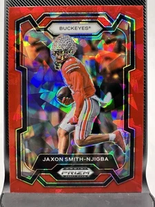 2024 Panini Prizm Draft Picks - Jaxon Smith-Njigba - Red Ice Prizm - OSU 🚨🚨 - Picture 1 of 4