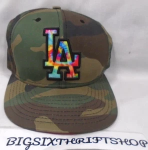 Los Angeles LA Dodgers New Era Dye MLB Baseball Camo Fitted Cap Hat Size 7 3/8 - Picture 1 of 6