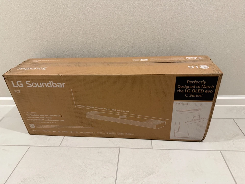 LG SC9S 3.1.3 Sound Bar with Subwoofer - Black - Image 1 of 1