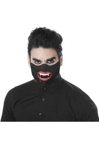 California Costume Vampire Face Mask Glow In Dark Print Adult Accessory 6220-149 - Picture 1 of 5