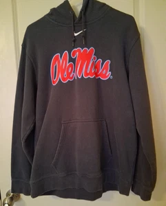 Nike Ole Miss Rebels Hoodie Sweatshirt Gr. Large dunkelgrau Taschen Top Swoosh - Bild 1 von 8