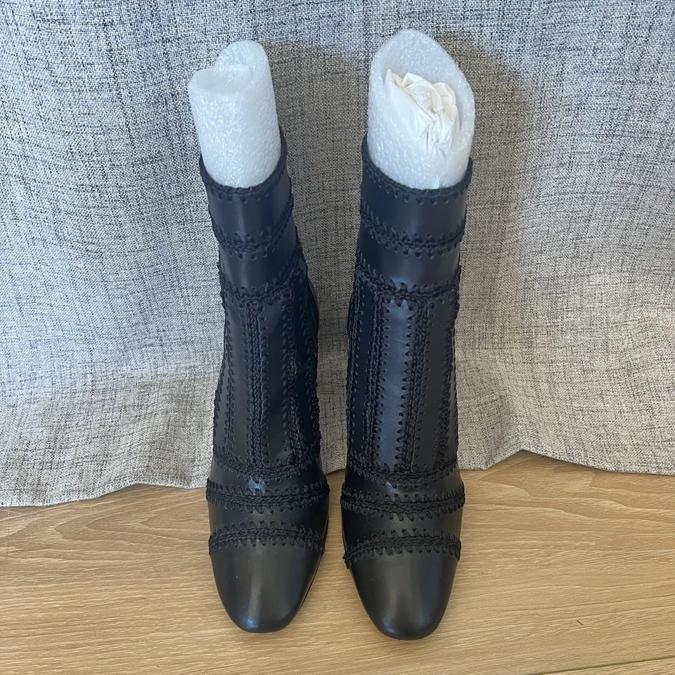 Botines de cuero bordados en negro ALEXANDRE BIRMAN Beatrice Foto 1 de 4