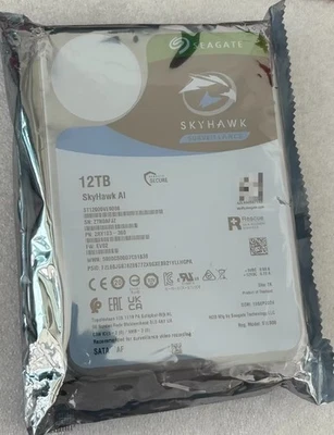 New Seagate ST12000VE0008 SkyHawk AI 12TB 7200RPM SATA 6Gb/s 256MB 3.5" HDD - Image 1 of 4