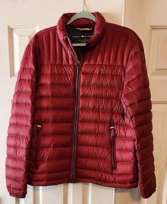 TOMMY HILFIGER NUEVO HOMBRE CREMALLERA COMPLETA Plumón Natural Chaqueta Embalable Talla Grande Foto 1 de 3