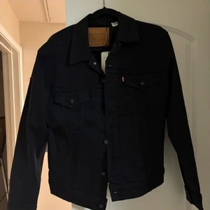 Levi's Premium Trucker Jacket Dark Horse Black Men's Size Small S - Picture 1 of 3