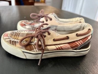 Tommy Hilfiger Niños Talla 11M Marrón Zapatos a Cuadros Foto 1 de 4