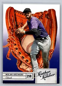 2019 Panini Leather & Lumber Baseball #6 Nolan Arenado Colorado Rockies - Picture 1 of 2