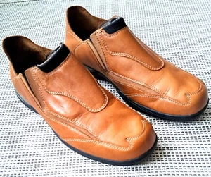 Clarks Men's Slip-On Brown Leather Shoes Size UK 9.5 G Comfort Collection Used - Picture 1 of 8