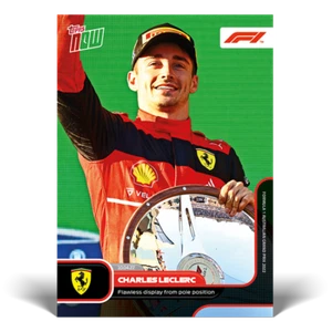 Charles Leclerc Ferrari 2022 Topps Now Formula 1 F1 Card #9 Wins Pole Australia - Picture 1 of 2