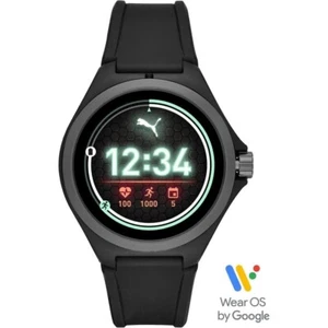 Puma Black Tone black Silicone Touchscreen GPS HR SmartWatch PT9100 SEALED!(K) - Photo 1 sur 7