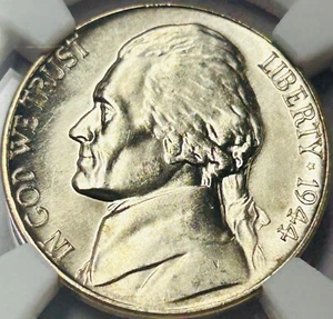 1944 D Jefferson Silver War Nickel NGC MS67 5FS (NGC Pop 338-Only 83 Higher) - Picture 1 of 8