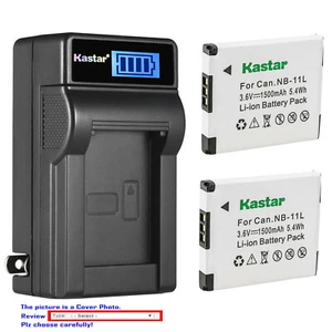 Kastar Battery LCD Wall Charger for Canon NB-11L Canon ELPH 340 HS ELPH 350 HS - Picture 1 of 11
