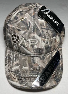 NWT Ariat Hat Cap Men's Camo Camouflage Adjustable Embroidered Brand New Mens - Picture 1 of 9