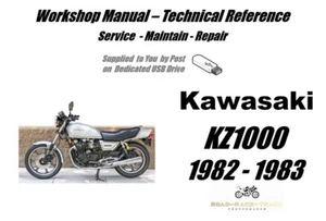 Kawasaki KZ1000 KZ 1000 Service Repair Workshop Manual USB 1982 - 1983 - Picture 1 of 9