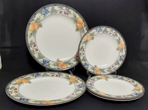 5 x Mikasa 2 x Dinner 28.5cm 3 x Entree Side 21cm Plates CAC29 Garden Harvest - Picture 1 of 5