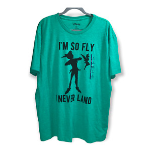 T-shirt Disney « I’m So Fly I Never Land » Peter Pan Tinker Bell XL coupe athlétique