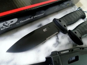 Smith & Wesson M&P Grip Swap Combat Bowie Hunter Knife 8Cr13 Full Tang 1085886 - Picture 1 of 8