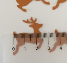 30 Hirsche springend, Tonpapier, 3,5cm, Ockerfarbend Stanzteile/Streuteile
