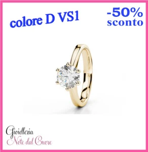 ANELLO SOLITARIO ORO GIALLO 0.70 CARATI CERTIFICATO DGC - Bild 1 von 5
