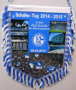 Schalke Wimpel Banner Spieltag gegen Borussia Mönchengladbach 06.02.2015 FP28 - Bild 1 von 1