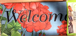 Evergreen - Geranio Bienvenido - Alfombrilla Interruptor Sassafrás 10" X 22" - Imagen 1 de 6