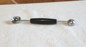 Vintage EKCO USA Double Ended Melon Baller Scoop Black Handle Kitchen Utensil - Picture 1 of 6