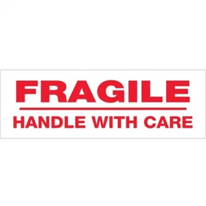 Tape Logic Packing Tape White Fragile Handle with Care 2" x 55 yard (6 Pack) - Picture 1 of 1