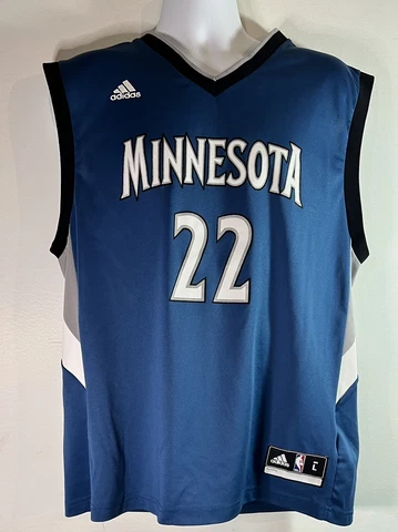 Adidas Minnesota Timberwolves Andrew Wiggins Blue Jersey Size Large Cover
