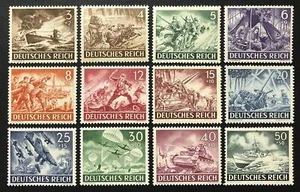 12 Stamps | Third Reich | Day of the Wehrmacht | 1943 Collection - Picture 1 of 4