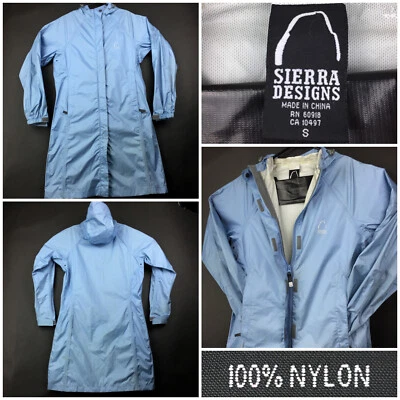 Sierra Design Womens Large (42in Bust) Blue Full Zip Long Hooded Rain Jacket - Image 1 of 4