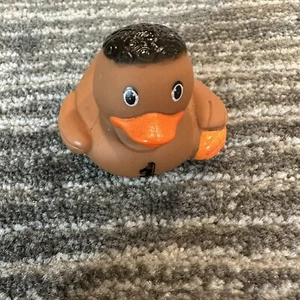 Rubber Duck Basketball Player #1 Decor Car Home Office Ornament Brown Ducky - Picture 1 of 7