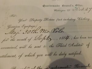 223 Sioux Wars 1864 Civil War Minnesota Letter Fort Ridgely  Major 30th Wis Vols